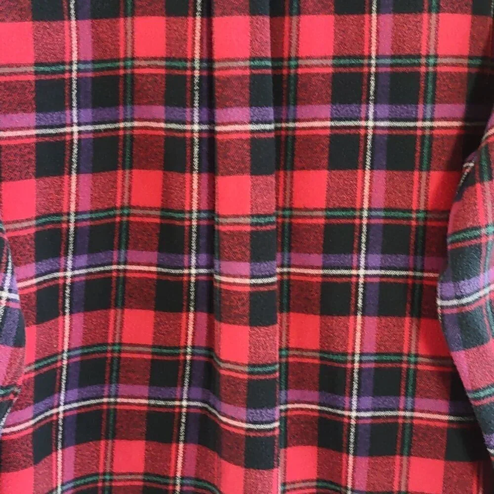 Ralph Lauren Mens Plaid Flannel Shirt Size XL Polo Pony Custom Fit Long Sleeve
